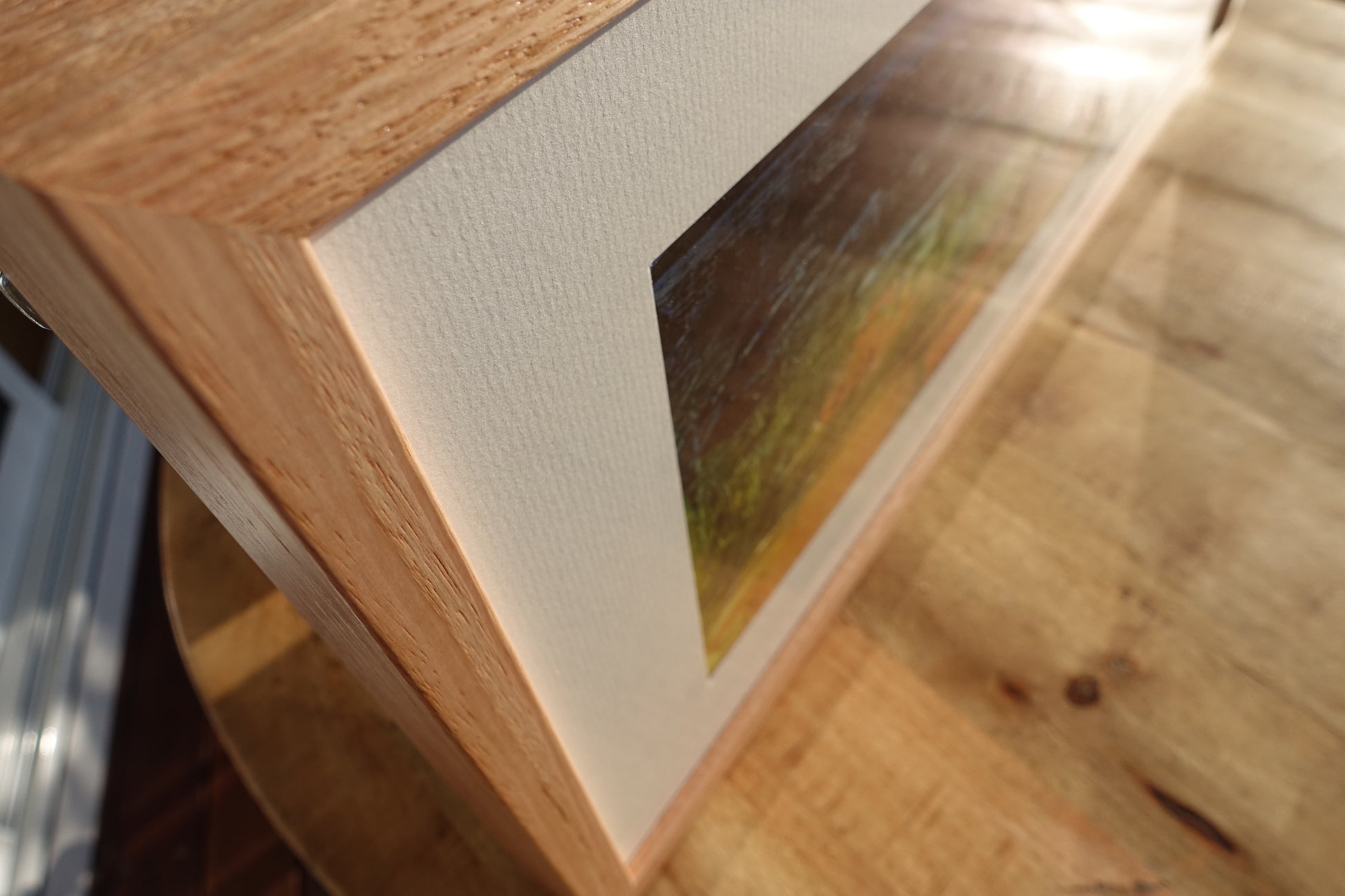 Kiama at sunset on the NSW South Coast painted in an abstract style. Close-up of frame.