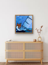 Load image into Gallery viewer, Marianne Urth, Little Orange Men, Oil on Board
