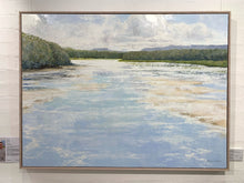 Load image into Gallery viewer, Sand flats and waters of Crooked River at Gerroa on the NSW South Coast. Framed view.
