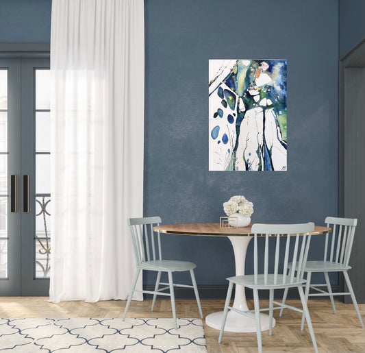 Alisa Beak, Morning Tears, Oil & Mixed Medium on Archival Paper