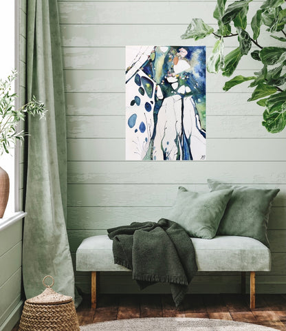 Alisa Beak, Morning Tears, Oil & Mixed Medium on Archival Paper