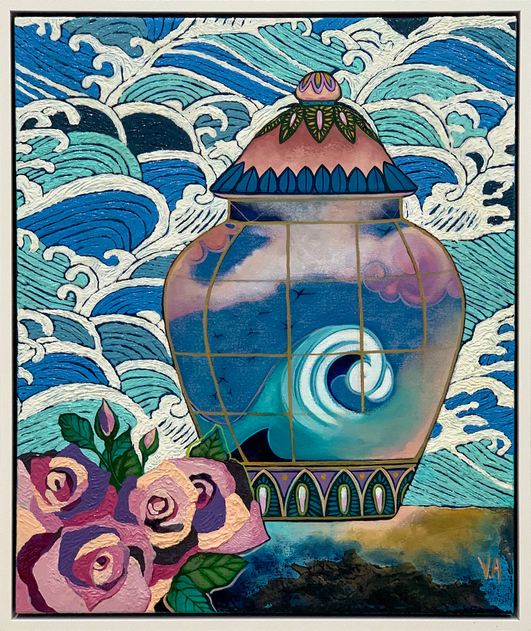 Vanessa Anderson, Ocean Spray, Acrylic and Oil on Canvas WAS $1490 NOW $990