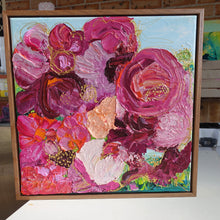 Load image into Gallery viewer, Kerry Bruce, Peonies in Pink, acrylic on canvas
