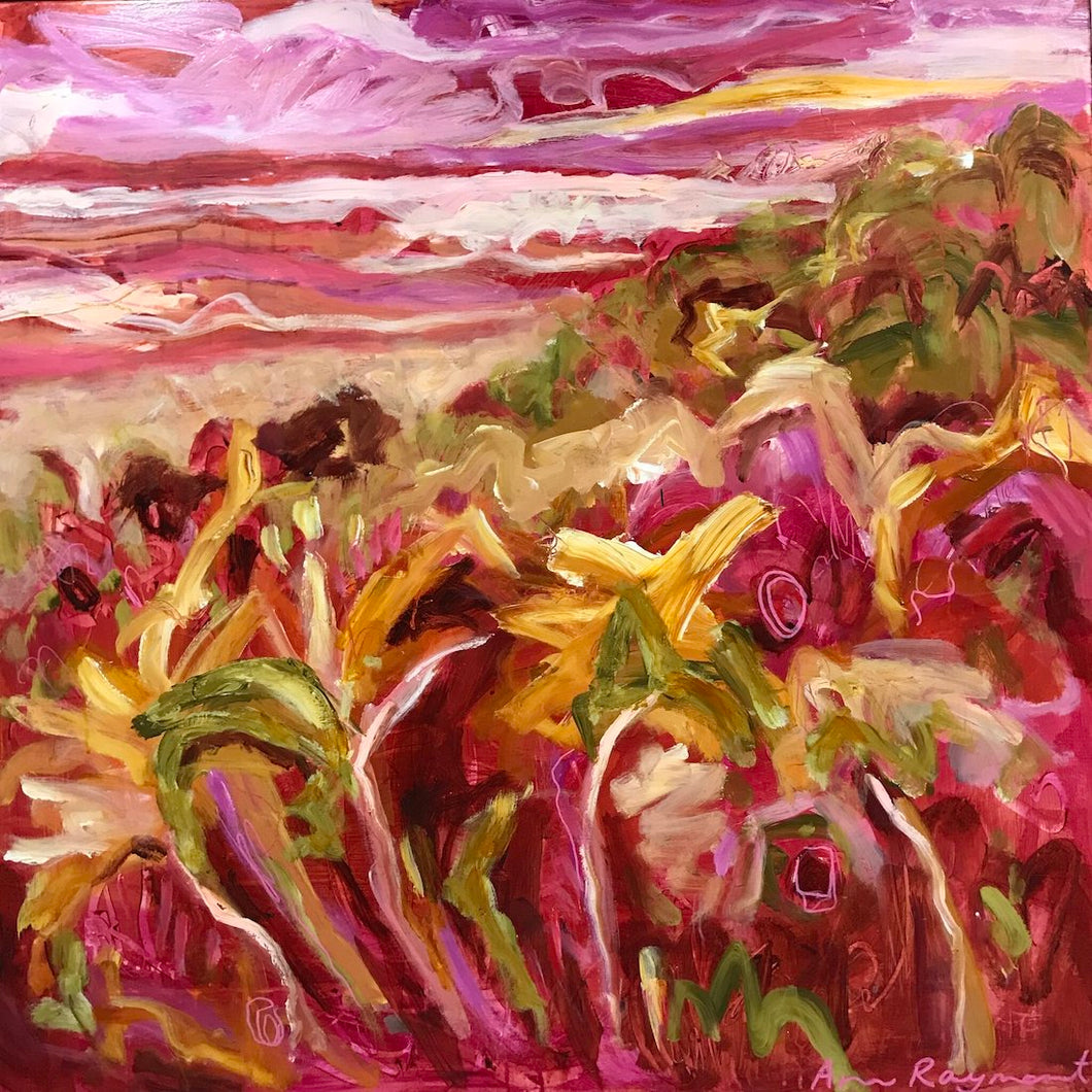 Ann Rayment, Pink Tide, Acrylic on Canvas