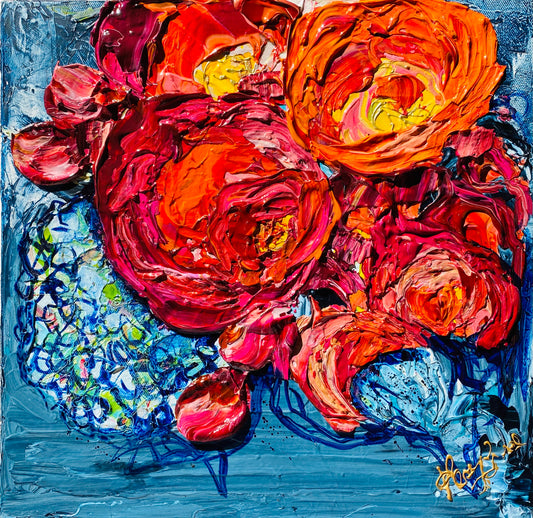 Kerry Bruce, Roses are Red, acrylic on canvas