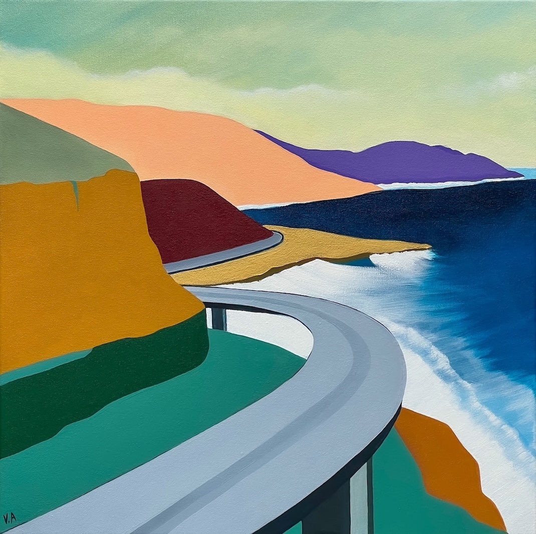 Scenic drive or Grand Pacific Drive, the 140 kilometre scenic coastal drive through lush rainforests starting in the Royal National Park, over the Sea Cliff Bridge and through the coastal townships of Wollongong, Shellharbour, Kiama and the Shoalhaven region, on the stunning South Coast of New South Wales.