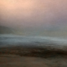 Load image into Gallery viewer, Square shaped misty view of the ocean with a hint of pale turquoise and a soft pink sky.
