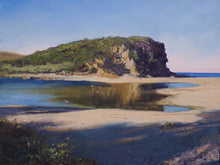 Load image into Gallery viewer, Painting of the northern headland and lagoon at Werri Beach, Gerringong NSW.
