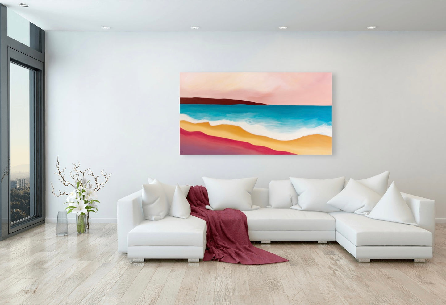 Vanessa Anderson, Simplicity, Original Artwork, Acrylic and Oil on Canvas, in situ