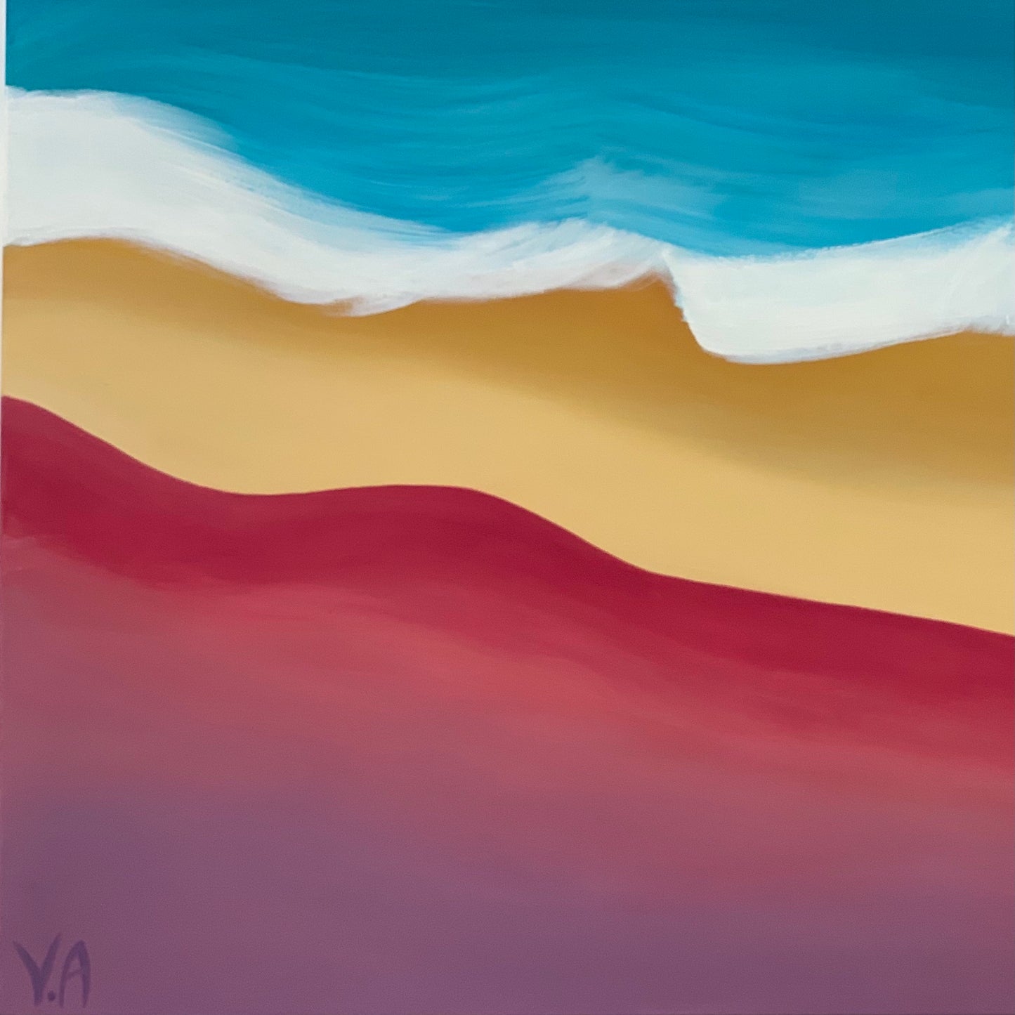 Vanessa Anderson, Simplicity, Original Artwork, Acrylic and Oil on Canvas, detail