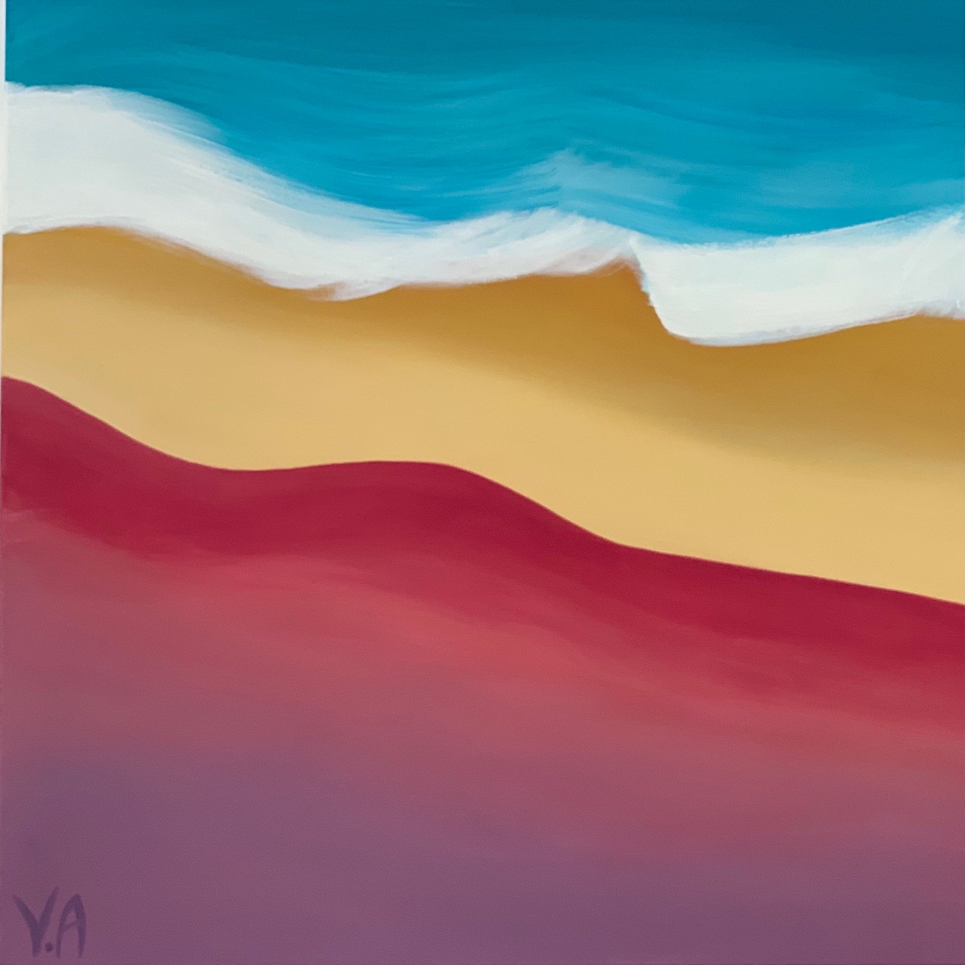 Vanessa Anderson, Simplicity, Original Artwork, Acrylic and Oil on Canvas, detail