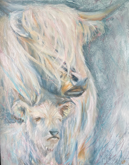 Carmel McCarney, Snowy Highlands, Acrylic on Canvas