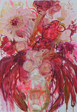 Kerry Bruce, Soft Blooms, Acrylic on Canvas Paper