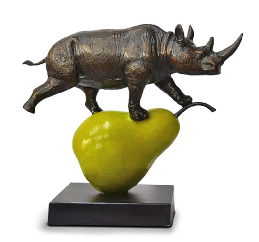 Gillie and Marc, The Rhino was just pearfect, Bronze Sculpture #10