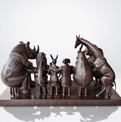 Gillie and Marc, Wild Tea Party, Bronze Sculpture #4/25