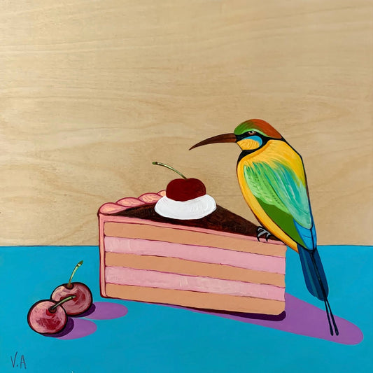 Vanessa Anderson, Sugar for My Honey, Acrylic and Oil on Board