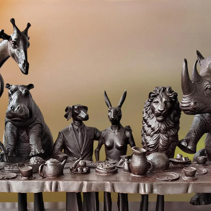 Gillie and Marc, Wild Tea Party, Bronze Sculpture #4/25