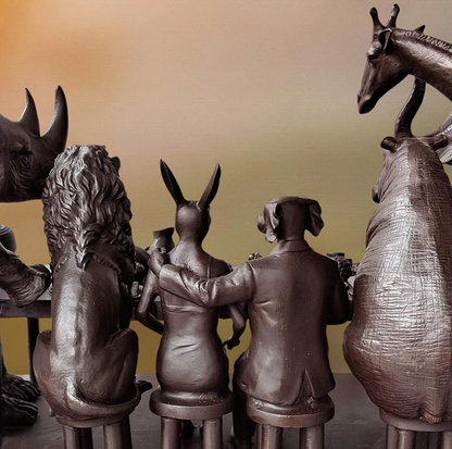 Gillie and Marc, Wild Tea Party, Bronze Sculpture #4/25