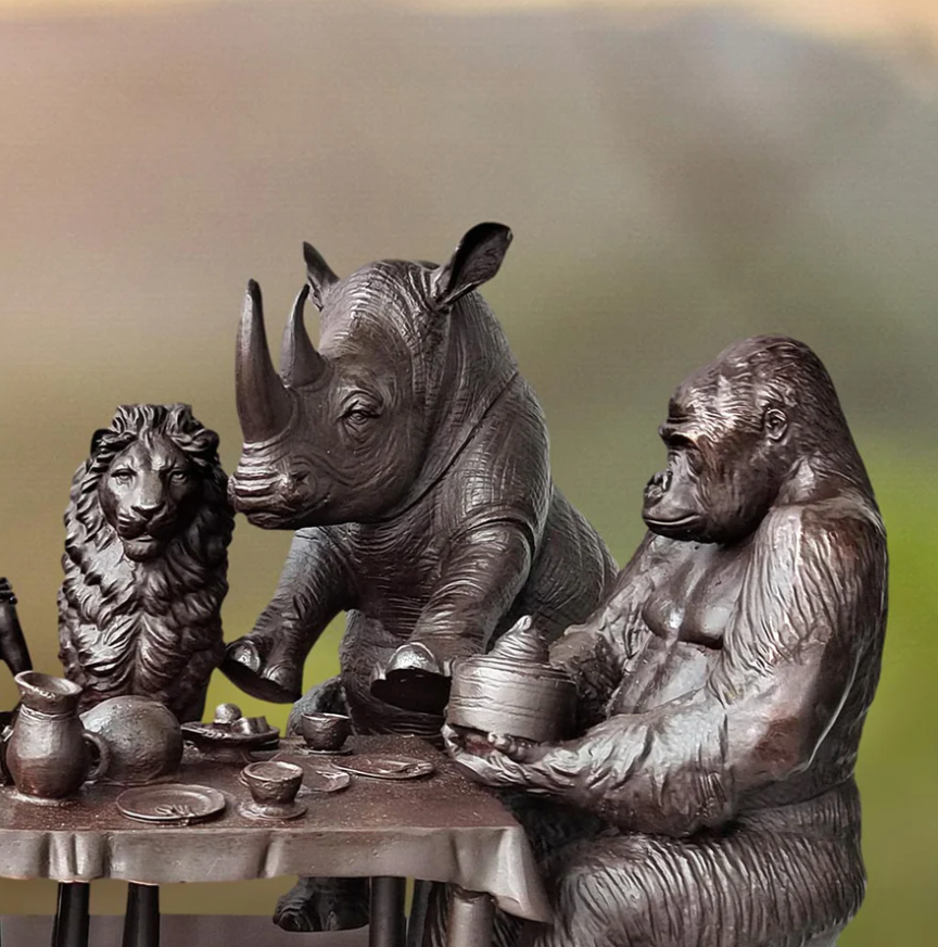 Gillie and Marc, Wild Tea Party, Bronze Sculpture #4/25