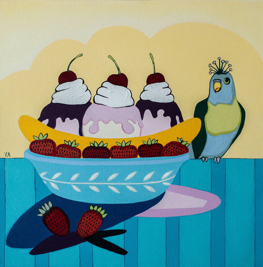 Vanessa Anderson, Fancy Feast, Acrylic and Oil on Canvas