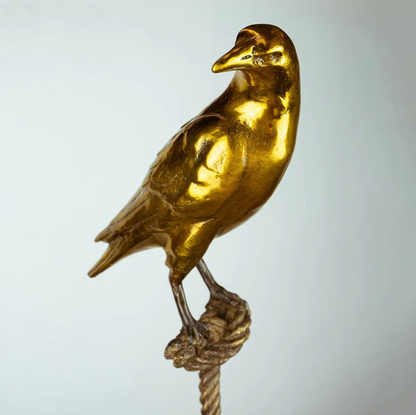 Gillie and Marc, Simon, the Magpie on short rope, Bronze Sculpture #8/10