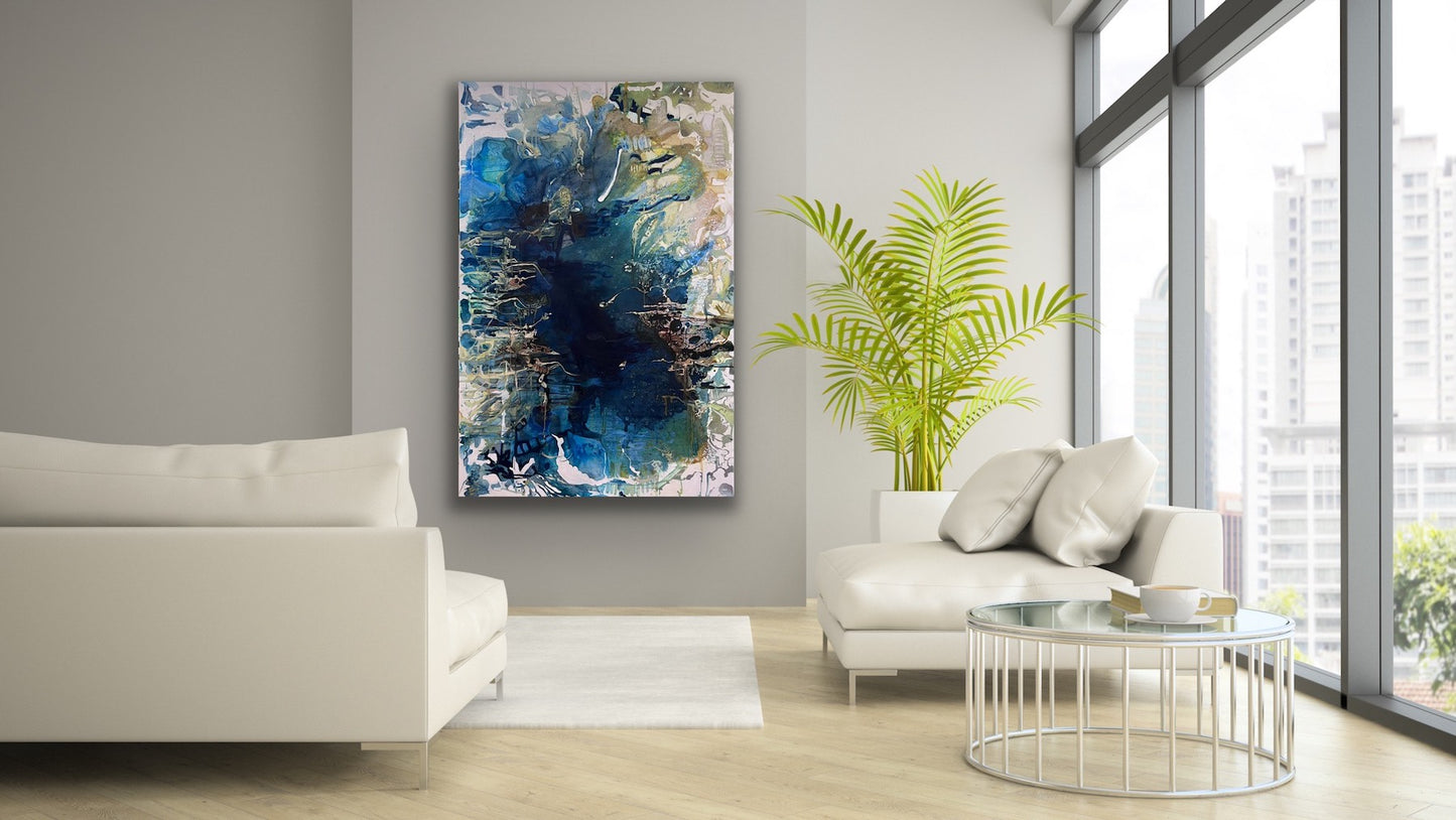 Alisa Beak, White Bay, Oil & Mixed Medium on Canvas