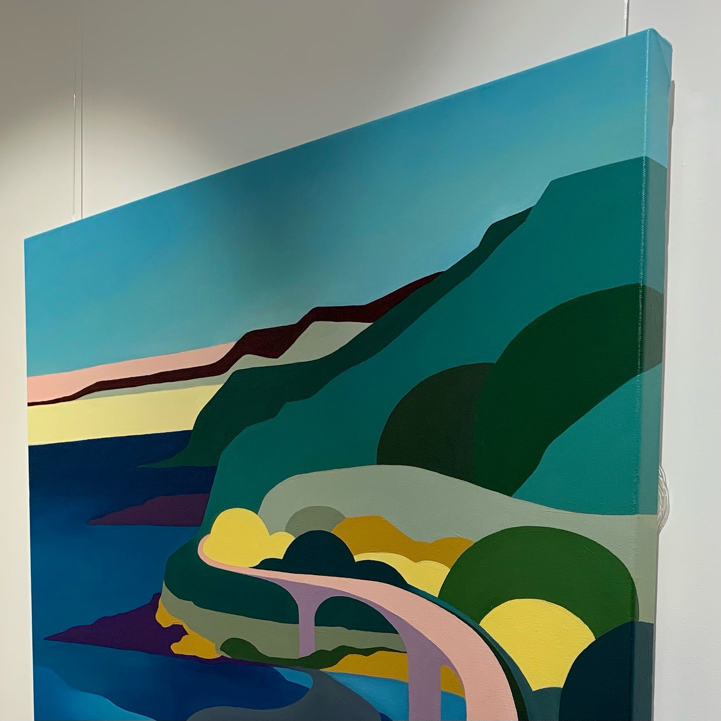 Vanessa Anderson, Coastal Road, Acrylic and Oil on Canvas