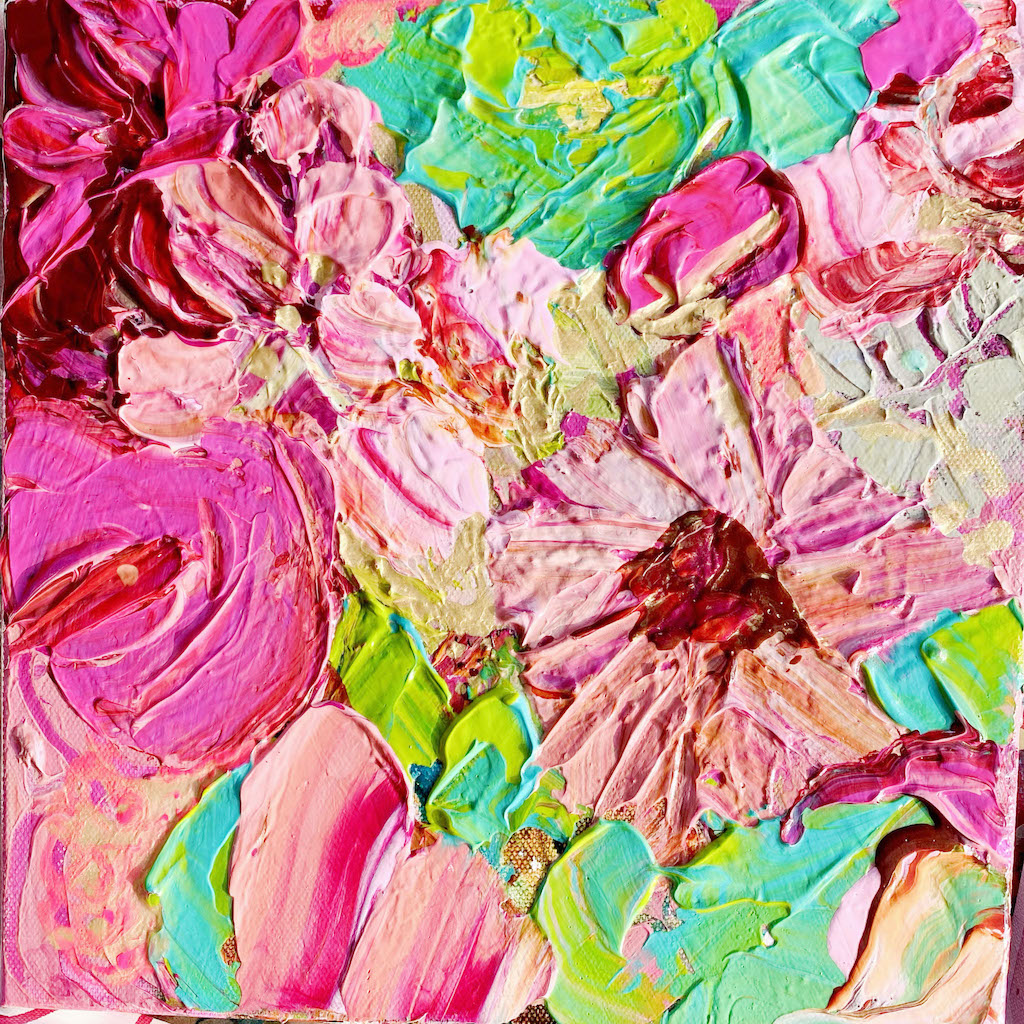 Kerry Bruce, Pink Pop, Acrylic on Canvas