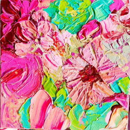 Kerry Bruce, Pink Pop, Acrylic on Canvas