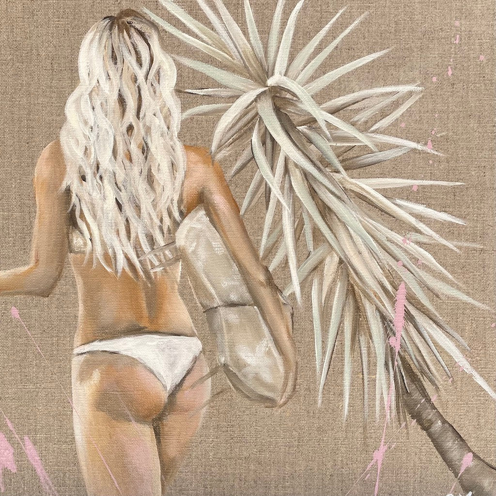 Carmel McCarney, Splash, Acrylic on Natural Linen