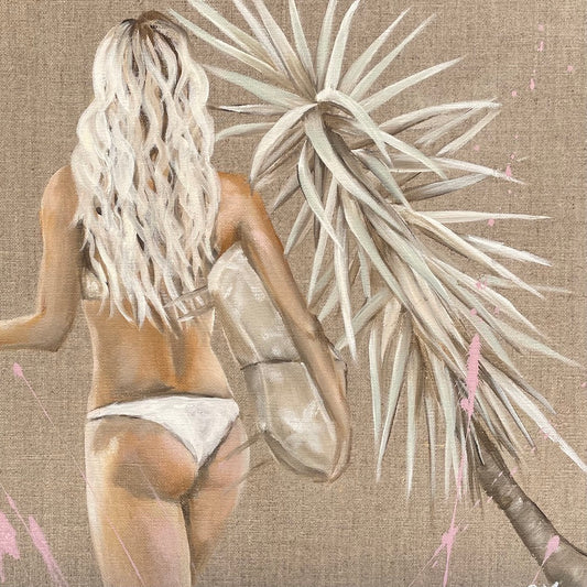 Carmel McCarney, Splash, Acrylic on Natural Linen