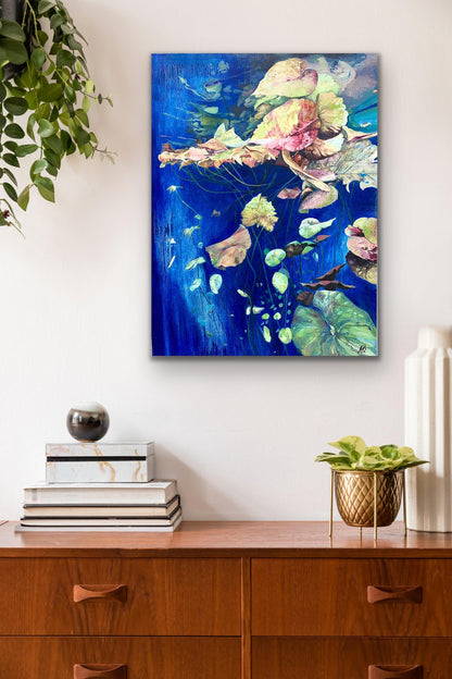 Alisa Beak, Water Dwellers, Oil on Canvas
