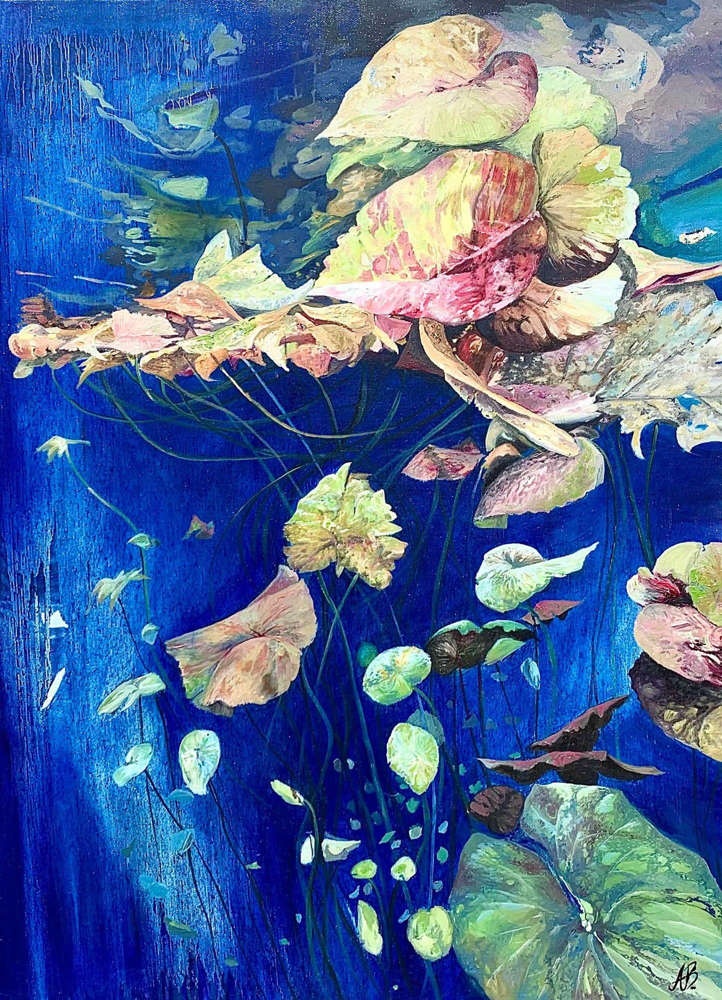 Alisa Beak, Water Dwellers, Oil on Canvas