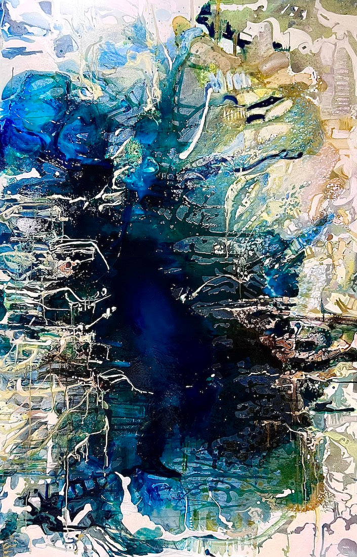 Alisa Beak, White Bay, Oil & Mixed Medium on Canvas